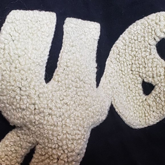 Dutch Bros Because of You Long Sleeve Fuzzy Textured Words Size Small - Picture 3 of 7